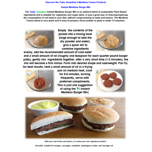Instant Meatless Burger Mix 5 x 50g 1