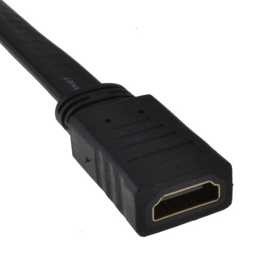 kenable RIGHT ANGLE 90 FLAT HDMI Extension Cable Plug To Female Socket  0.2m 20cm 2