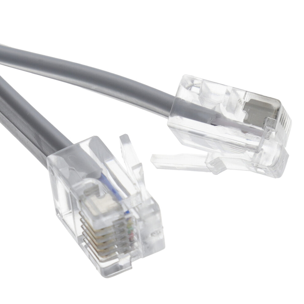Kenable Flat Rj12 6P6c To Rj12 6P6c Cable Plug To Plug (Rj11 With 6 Wire) 0.3M