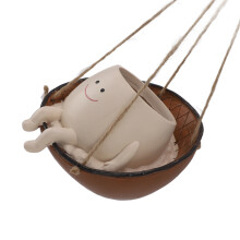 Swing Hanging Face Planter, 14cm