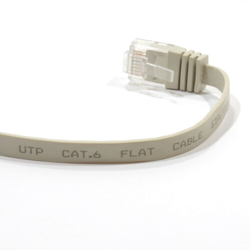 kenable FLAT CAT6 Ethernet LAN Patch Cable Low Profile GIGABIT RJ45 15m BEIGE 1