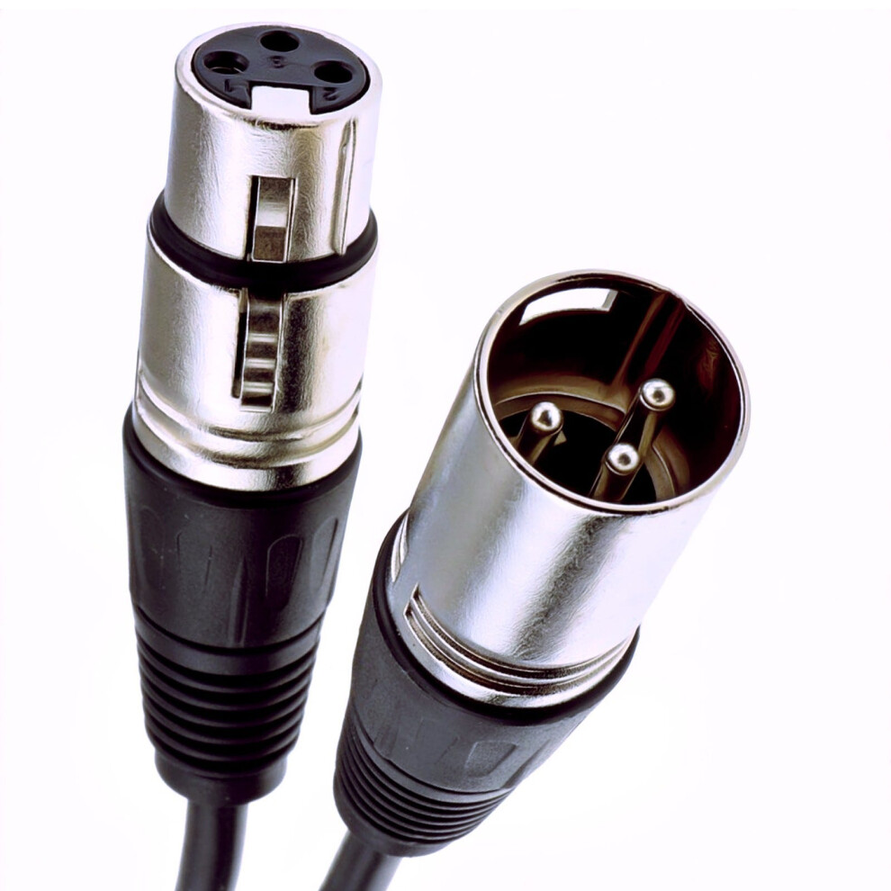 Kenable Xlr 3 Pin Microphone Lead Male To Female Audio Cable 6M Black
