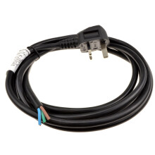 Power Cable UK Plug (13A Fused) to STRIPPED BARE ENDED 1.5mm Lead 3m Black