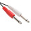 kenable 3.5mm Stereo Jack Socket to Twin 6.35mm Mono Jack Plugs Adapter Cable 3
