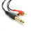kenable 6.35mm Mono Jack Plug to Phono RCA Plugs SCREENED Audio Cable 2m 1