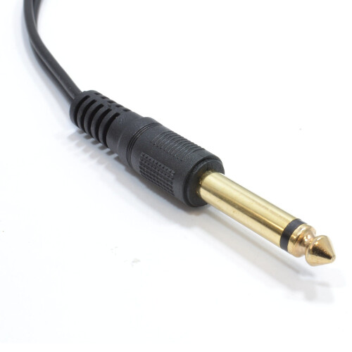 kenable 6.35mm Mono Jack Plug to Phono RCA Plugs SCREENED Audio Cable 2m 1
