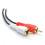 kenable 6.35mm Mono Jack Plug to Phono RCA Plugs SCREENED Audio Cable 2m 3