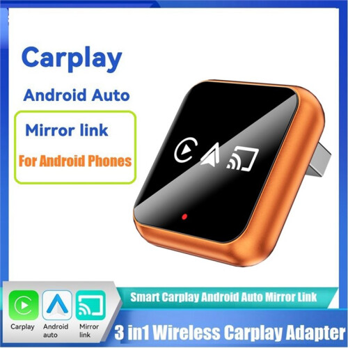 3 In1 Wireless Carplay Adapter Mirror Link for Android USB Dongle Android Auto  Carplay Wired Carplay to Wireless 1