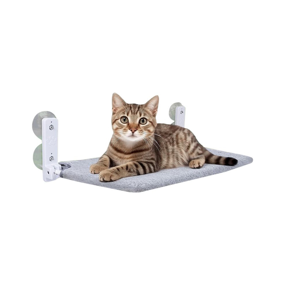 Saudism Cat Hammock With 2-In-1 Reversible Cover Suction Cup Foldable Hammock Suspended Cat Nest Bed Balcony Window Glass Cat