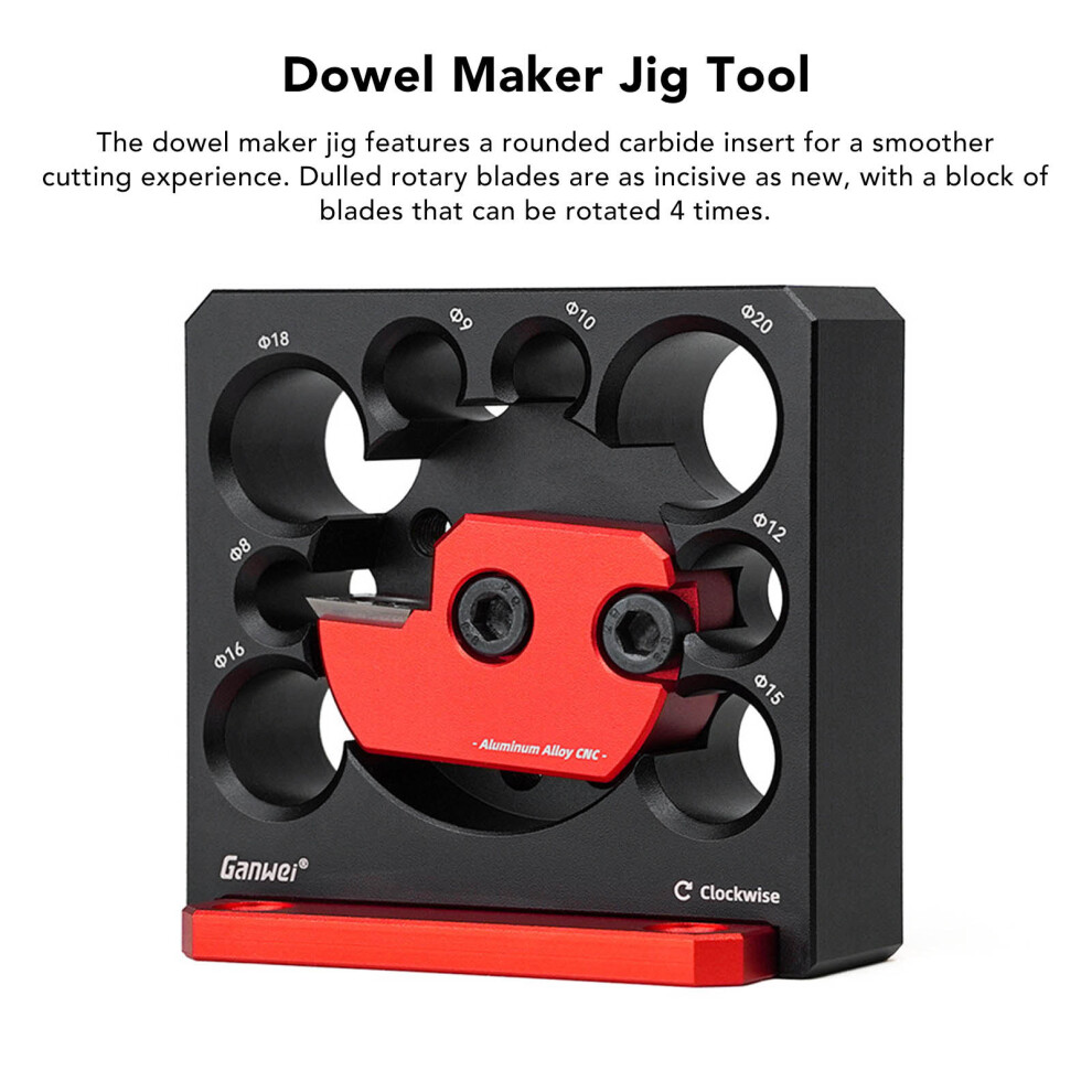 Dowel Maker Jig 8-20mm Aluminium Alloy
