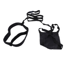 Schwimmwiderstandsgürtel 30 cm Tragbares Training-Set für Kinder & Erwachsene Schwarz
