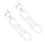 2Paare Ring Ohrschmuck Kunststoff Legierung Transparent 8