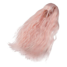 1/4 Doll Wig Sakura Pink High Temp Silk Curly 7-8in
