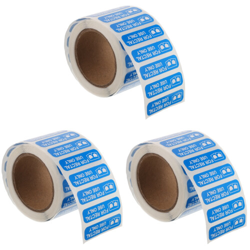 3Rolls Blue Funny Use Only Stickers Removable Adhesive Labels
