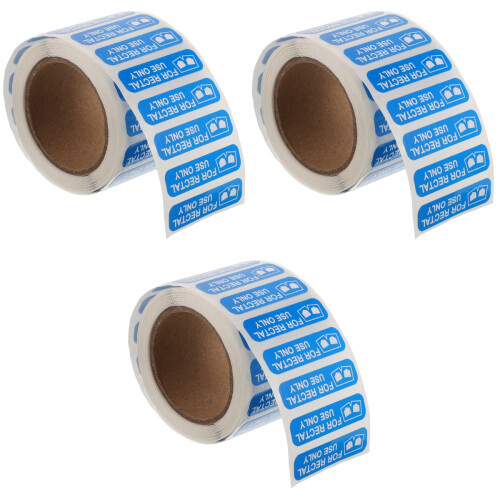 3Rolls Blue Funny Use Only Stickers Removable Adhesive Labels 2
