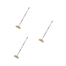 3Sets Robuster Bambusbesen Mit Holzgriff Und Edelstahlstiel Für Garten