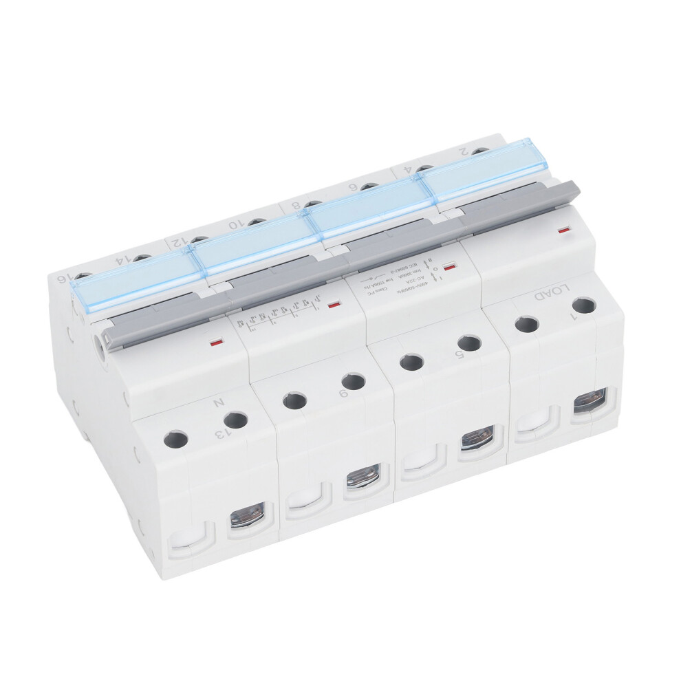 400Vac 4P Dual Power Manual Transfer Switch 100A Din Rail Mount 7601387579825