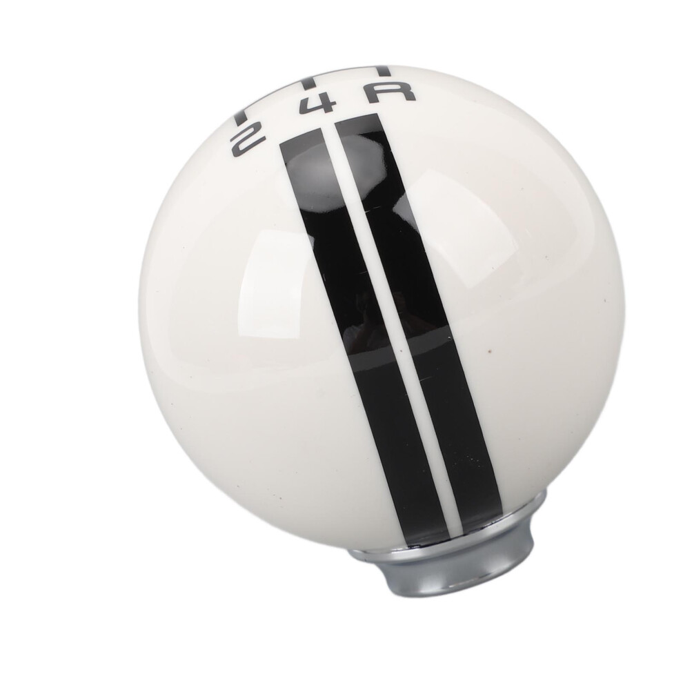 Round 5 Speed Shift Knob Manual Gear Stick For Mustang 1967Â2018 Black/White 8091386525920