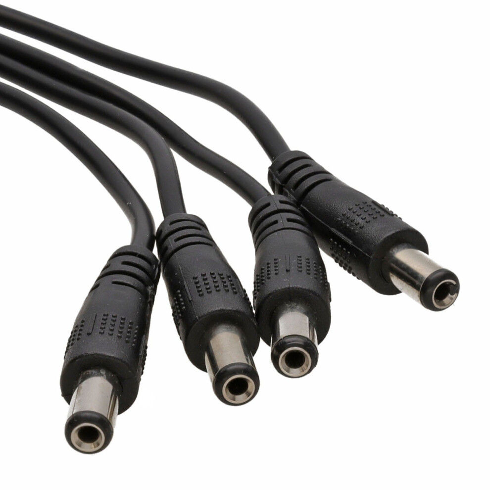 Kenable Dc Power Splitter 4 Way Adapter 2.1Mm Cctv 12V Psu To 4 Led/Camera Cable