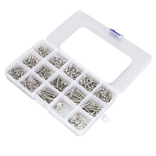 Set di 840 viti e dadi in acciaio inossidabile M2.5 con rondelle piane