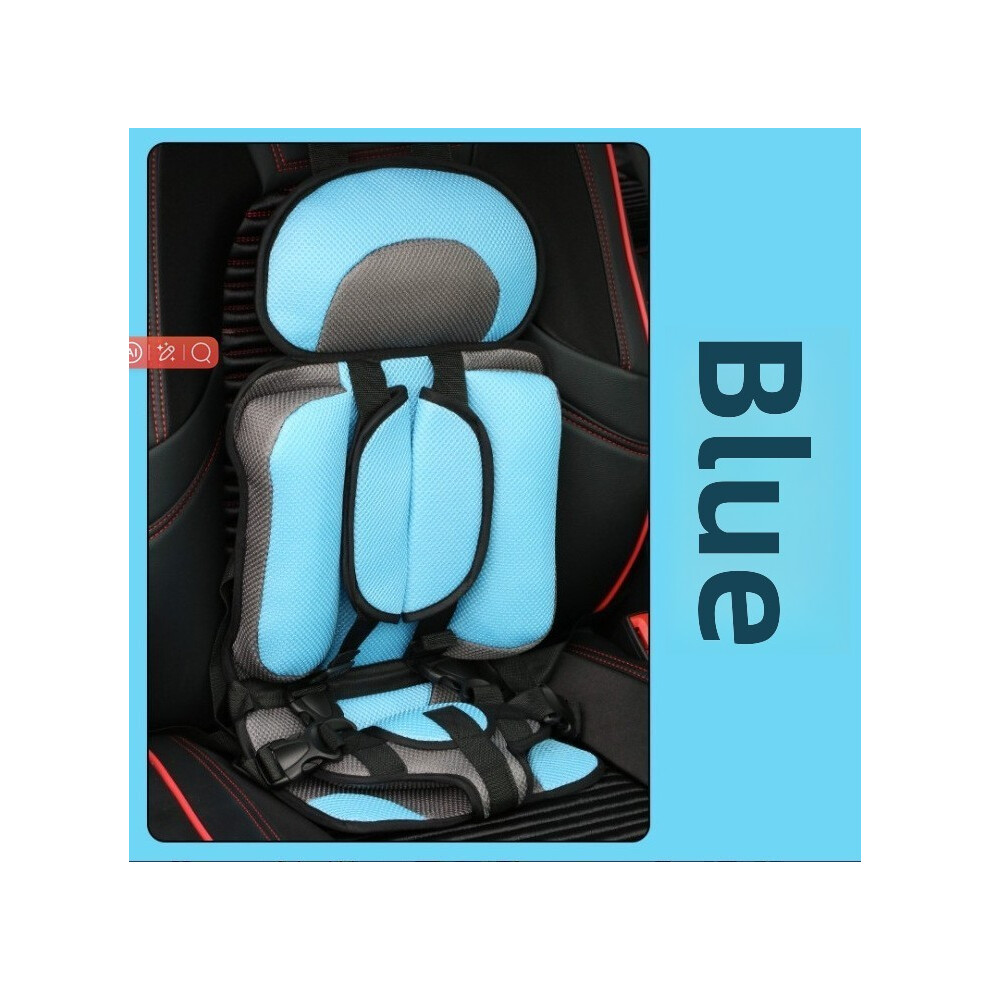 (Blue, 50cm) Booster Portable Baby Seat For Car Travel Kids Safety Chair Lightweight Compact