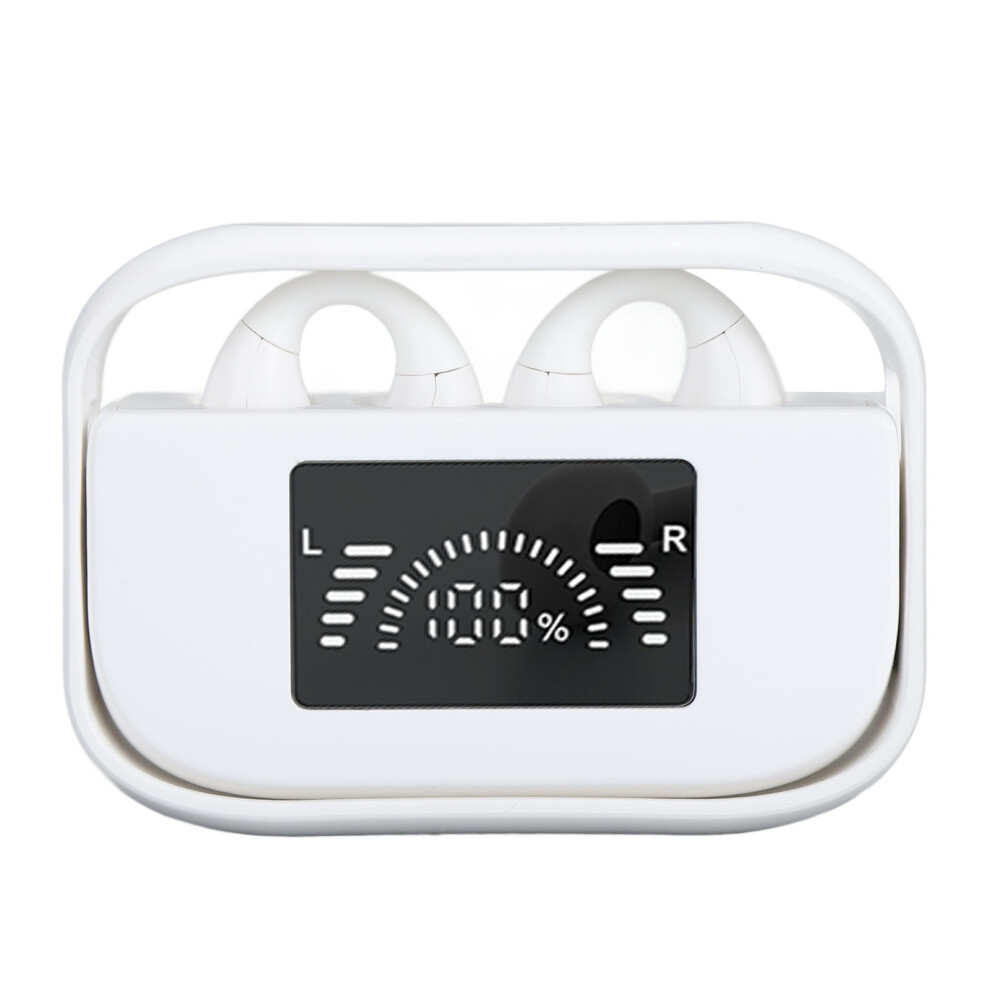 Open Ear Clip-On Headphones Bluetooth 5.3 Waterproof Wireless Earbuds White 5051386528492