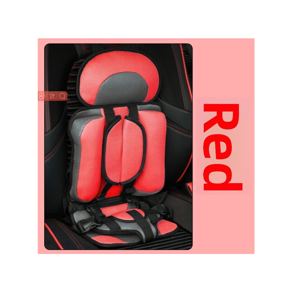 (Red, 50cm) Booster Portable Baby Seat For Car Travel Kids Safety Chair Lightweight Compact