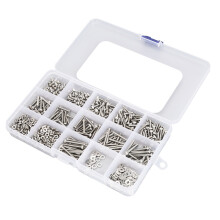 840Pcs M2.5 Stainless Steel Bolts Nuts Kit with Flat Washers
