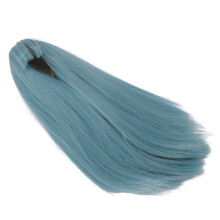 Parrucca da bambola lunga dritta con frangia, 18,5‑21 cm, grigio chiaro blu