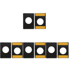 8Pièces Plaques De Renfort De Porte Acier Inoxydable Noir Pour Serrure