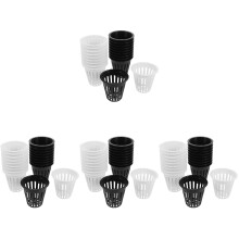 80Pièces Paniers Plastique Hydroponiques Colorés Pots Filet Jardin