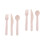 300Pièces Ensemble Jetable Bois Beige Couverts Pour Barbecue 4