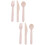 300Pièces Ensemble Jetable Bois Beige Couverts Pour Barbecue 7