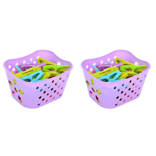 60Pcs Strong PP Clothespin Clips Assorted Color for Laundry and Crafts