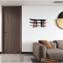 Skateboard Wall Mount Display Rack,Skateboard Shelf with Three-Layer, Skateboard Storage Hanger for Home or Garage 1Pair