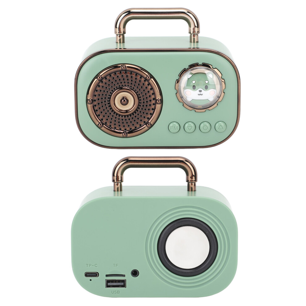 Mini Bluetooth Portable Speaker With 500Mah Battery And Usb Charging Green 4981386530427