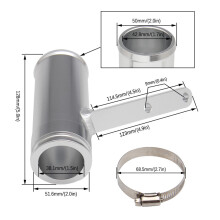 Aluminiumlegierung Turbo-Resonanzvermeider mit Klammer, Silber, 145x145x87mm