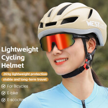 Ultralight Breathable Bicycle Helmet, Adjustable, Impact-Resistant, Black, 580-610mm