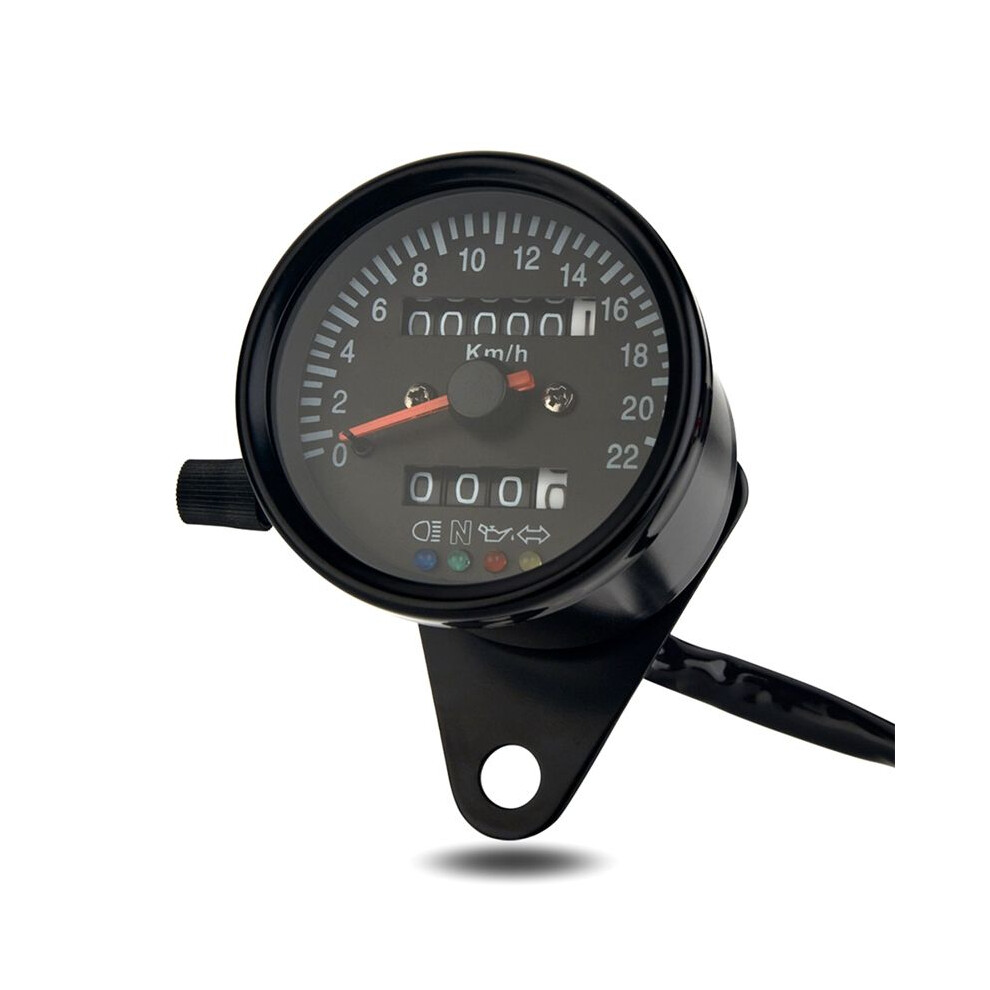 Cafe Racer Retro Motorcycle Modified Gauge Led Indicator Mechanical Speedometer Odometer 220Km/H Light 6032278194680