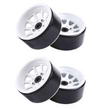 4 StüCk Metalllegierung 1,9 Beadlock-Felgen für 1:10 RC Crawler Axial SCX10 AXI03007 90046 TRX4 Redcat GEN8 (Weiß)
