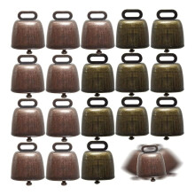 18 Pezzi Campanelli di Rame per Mucche, , Pecore al Pascolo, Piccole Campanelle in Ottone, Campanacci Retrò, Campanelli per Mucche, Creatore di