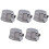 5PCS Silver Alloy Drum Kit Rectangular Claw Hook Lug Single End Drum Percussion Accessory Replacement Parts 1