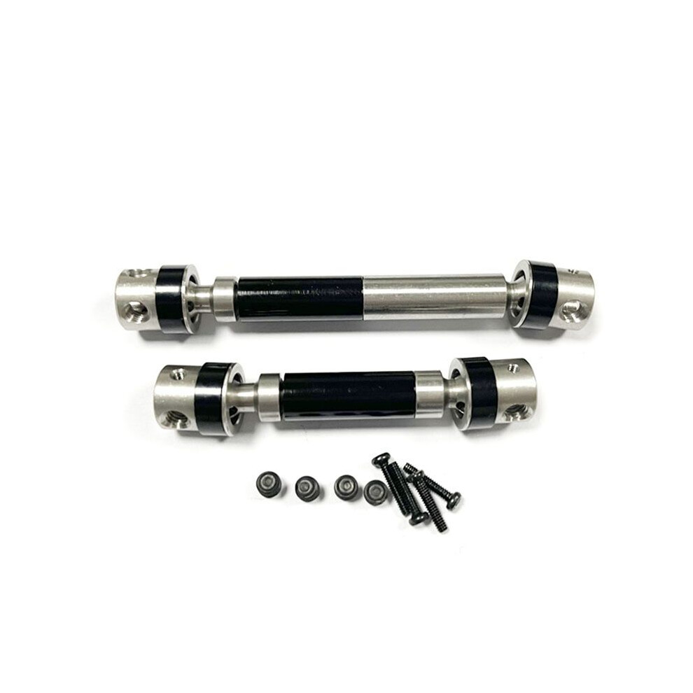 2Pcs Metal Drive Shaft Cvd Drive Shaft For Trx4m -4M 1/18 Rc Crawler Car Upgrade Parts Accessories, Black 6031926975053