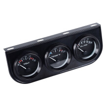3-in-1 Car Gauge Kit Water Temp Oil Pressure Volt Meter 19x8cm