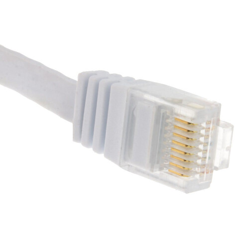 kenable FLAT CAT6 Ethernet LAN Patch Cable Low Profile GIGABIT RJ45 15m WHITE 1