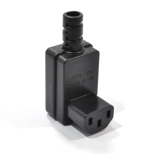 kenable Heavy Duty Rewireable Right Angle IEC C13 Female Socket Plug 10A 250V 1