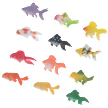 12Pcs Plastic Goldfish Models for Kids Decoration and Play