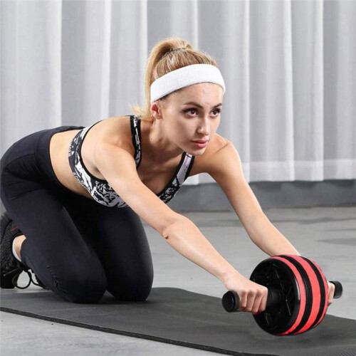 Ab Wheel Roller Workout Roller Wheel with Knee Abdominal Exercise Equipment for Home Gym Training Core Muscles,B 2