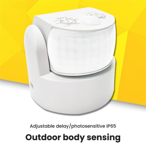 Waterproof Double Infrared Probe Motion Sensor IP65 AC 220V-240V PIR Motion Detector Automatic 120 White 1