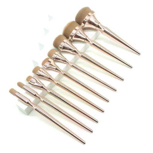 9 Golden Oval Makeup Brush Beginner Brush Foundation Blush Traceless Makeup Brush Set 2